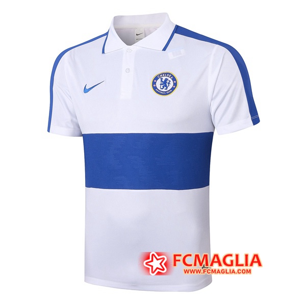 Maglia Polo FC Chelsea Bianco Blu 2020/2021