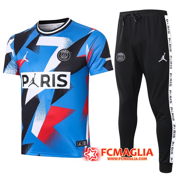 Kit Maglia Allenamento Paris PSG Jordan + Pantaloni Colorato 2020/2021