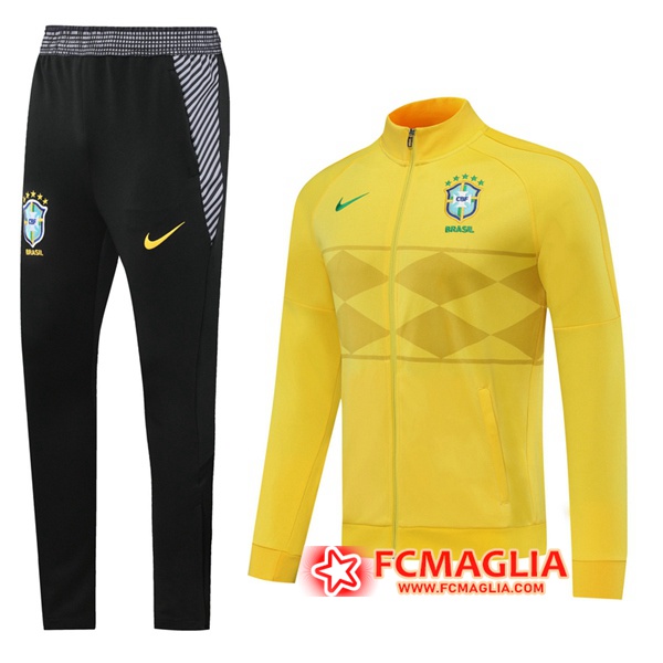 Tuta Allenamento Brasile Giallo 2020/2021 Giacca + Pantaloni