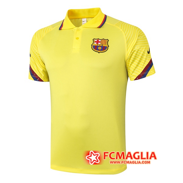 Maglia Polo FC Barcellona Giallo 2020/2021