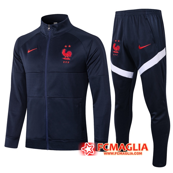Tuta Allenamento Francia Blu Royal 2020/2021 Giacca + Pantaloni