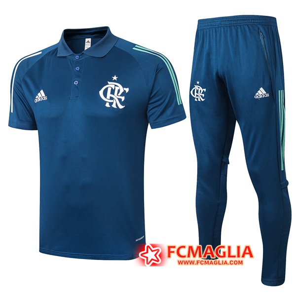 Kit Maglia Polo Flamengo + Pantaloni Blu Royal 2020/2021