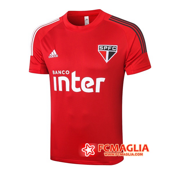 T Shirt Allenamento Sao Paulo FC Rosso 2020/2021