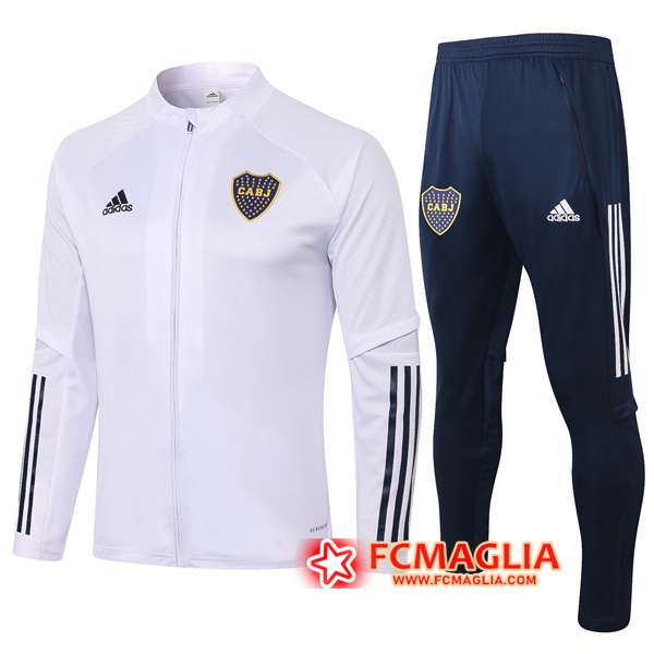 Tuta Allenamento Boca Juniors Bianco 2020/2021 Giacca + Pantaloni