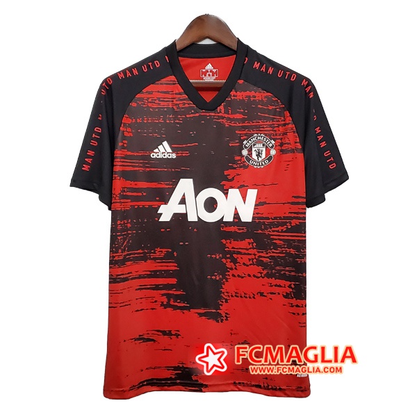 T Shirt Allenamento Manchester United Nero/Rosso 2020/2021