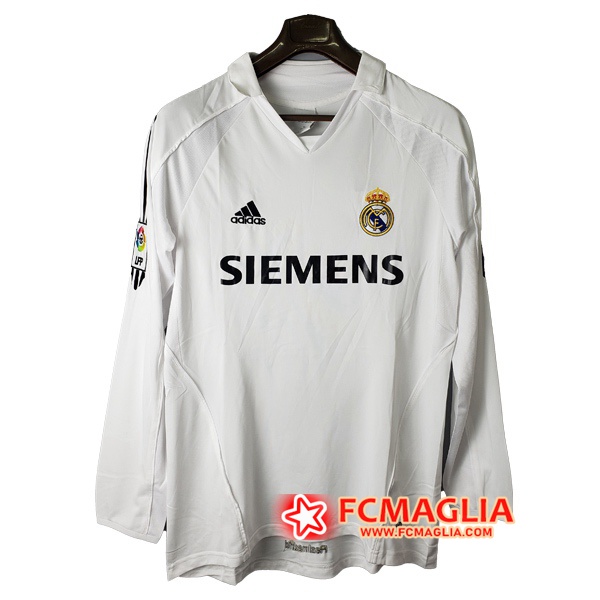 Maglia Calcio Real Madrid Retro Prima Maniche lunghe 2005/2006