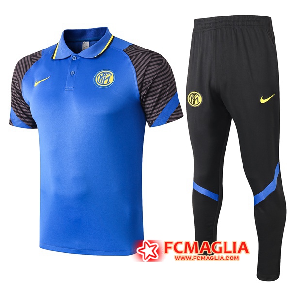 Kit Maglia Polo Inter Milan + Pantaloni Blu 2020/2021