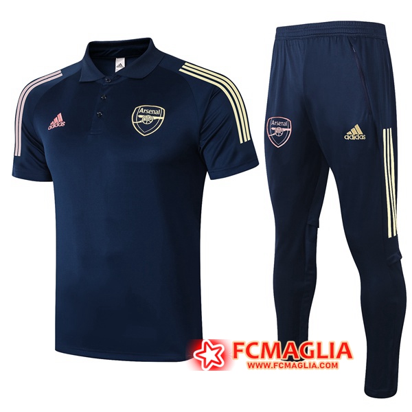 Kit Maglia Polo Arsenal + Pantaloni Blu Royal 2020/2021