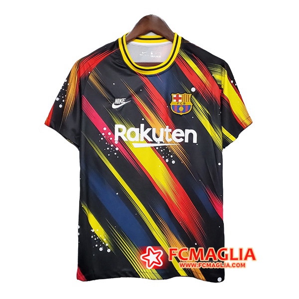 T Shirt Allenamento FC Barcellona Nero Giallo 2020/2021