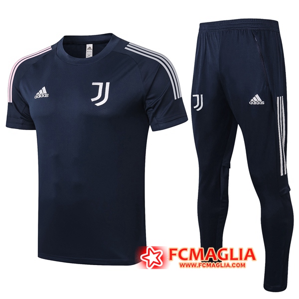 Kit Maglia Allenamento Juventus + Pantaloni Blu Royal 2020/2021