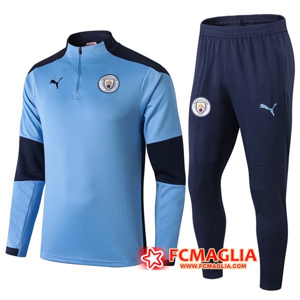 Tuta Allenamento Manchester City Blu 2020/2021 + Pantaloni