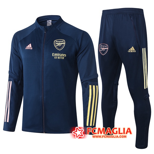 Tuta Allenamento Arsenal Blu Royal 2020/2021 Giacca + Pantaloni