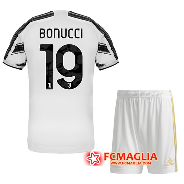 Maglia Calcio Juventus (BONUCCI 19) Bambino Prima 2020/2021