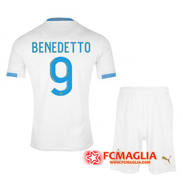 Maglia Calcio Marsiglia OM (Benedetto 9) Bambino Prima 2020/2021