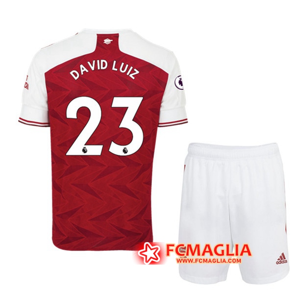 Maglia Calcio Arsenal (David Luiz 23) Bambino Prima 2020/2021