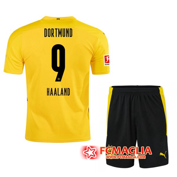Maglia Calcio Dortmund BVB (HAALAND 9) Bambino Prima 2020/2021