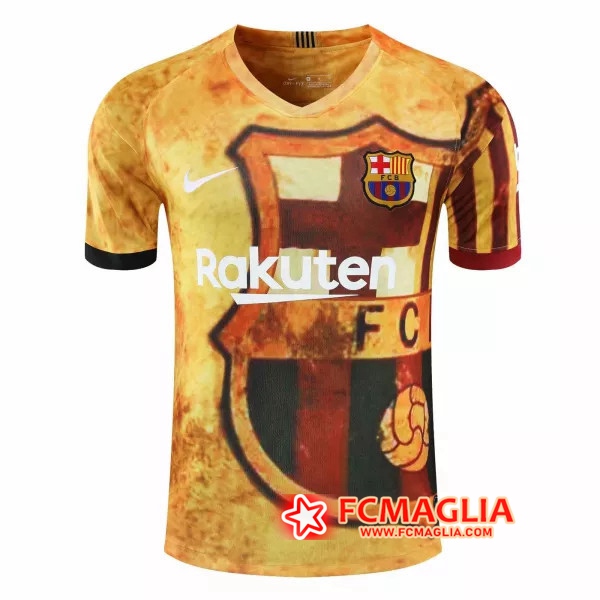 T Shirt Allenamento FC Barcellona Giallo 2020/2021