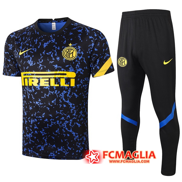 Kit Maglia Allenamento Inter Milan + Pantaloni Blu 2020/2021