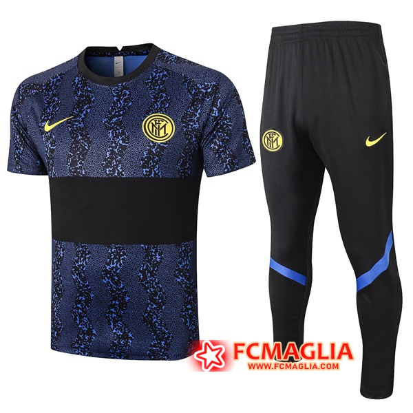 Kit Maglia Allenamento Inter Milan + Pantaloni Nero 2020/2021