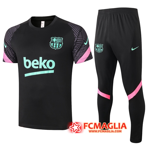 Kit Maglia Allenamento FC Barcellona + Pantaloni Nero 2020/2021