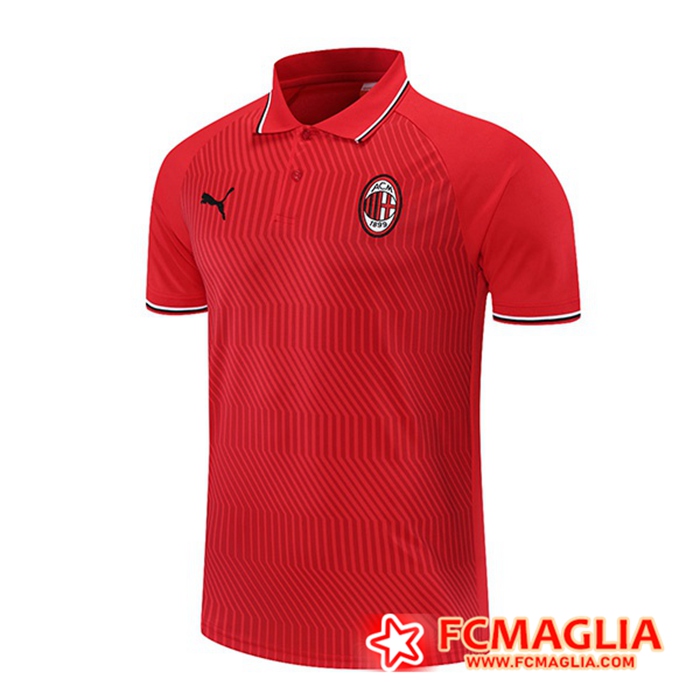 Maglia Polo AC Milan Rosso 2021/2022 -01
