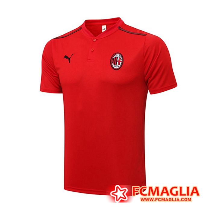 Maglia Polo AC Milan Rosso/Nero 2021/2022