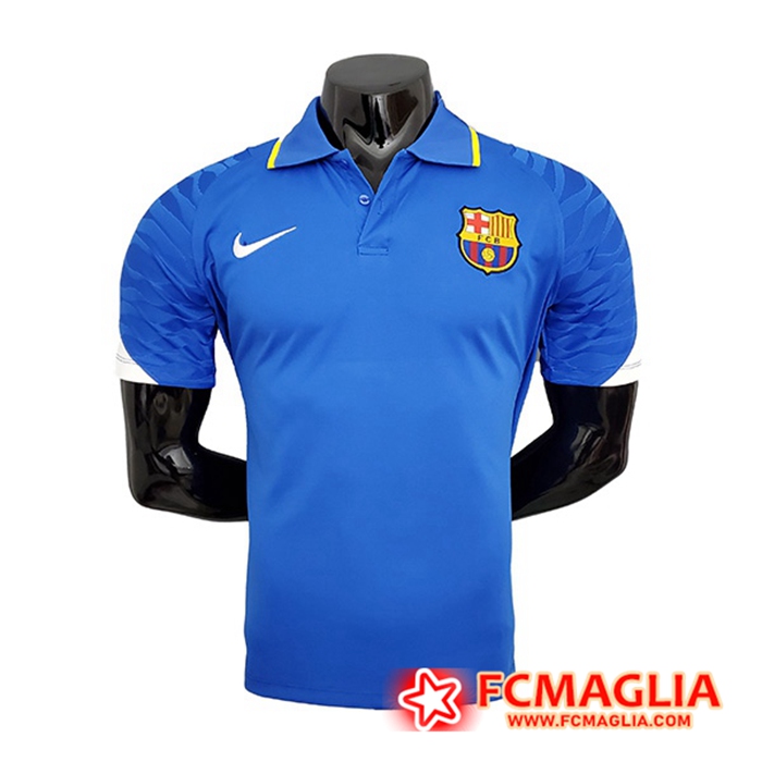 Maglia Polo FC Barcellona Bianca/Blu 2021/2022