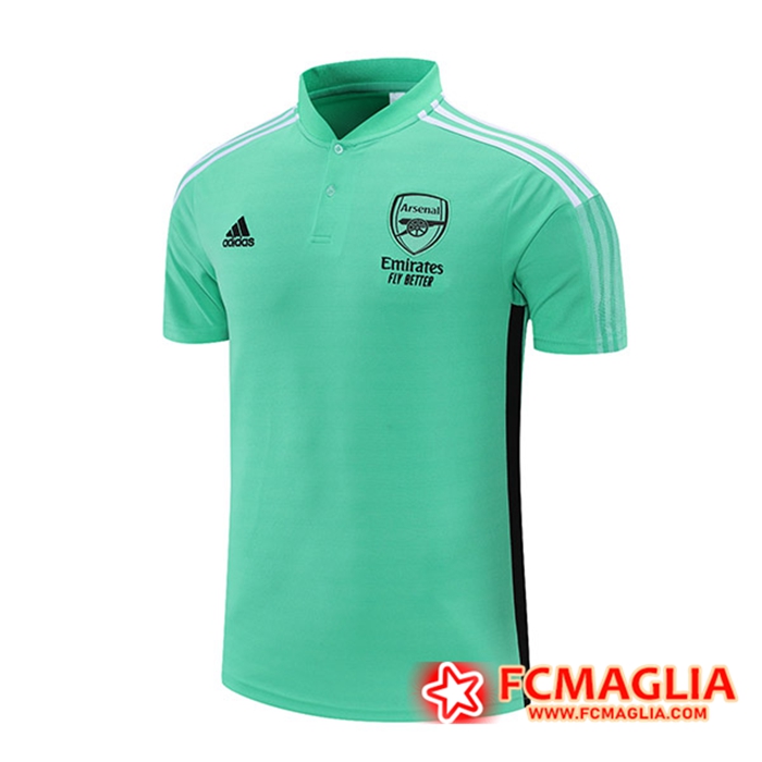Maglia Polo FC Arsenal Vert/Nero 2021/2022