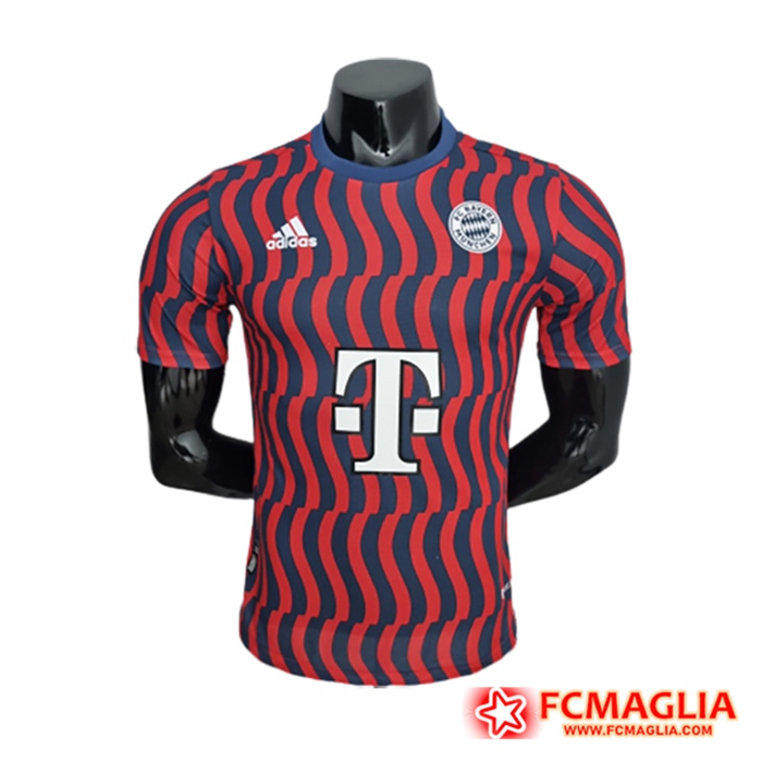 T Shirt Allenamento Bayern Monaco Rosso/Blu 2022/2023