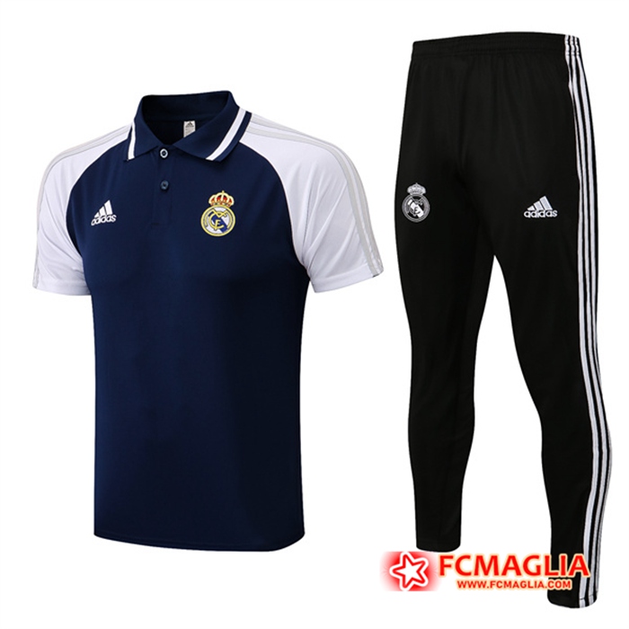Kit Maglia Polo Real Madrid + Pantaloni blu navy 2022/2023