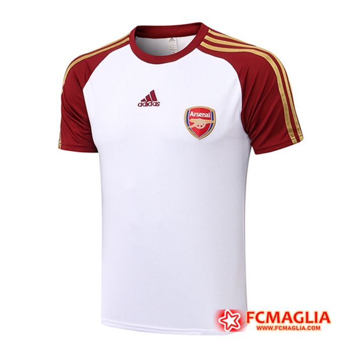T Shirt Allenamento Arsenal Bianco/Rosso 2022/2023