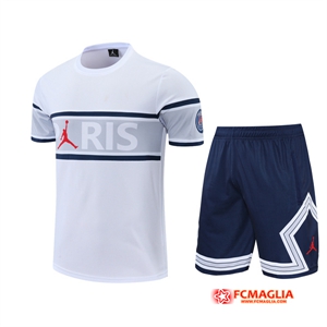 T Shirt Allenamento +Pantaloncini Jordan PSG Nero/Bianco 2022/2023
