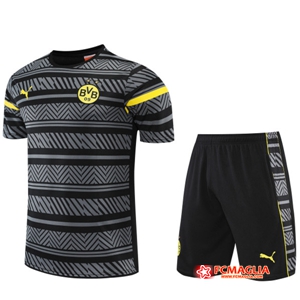 T Shirt Allenamento +Pantaloncini Dortmund BVB Grigio 2022/2023