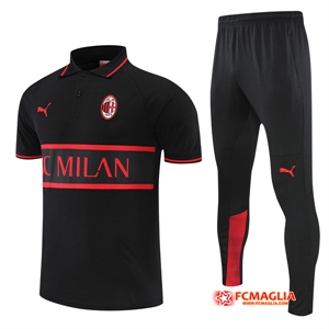 Kit Maglia Polo AC Milan Nero 2022/2023