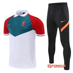 Kit Maglia Polo FC Liverpool Bianco/Rosso 2022/2023