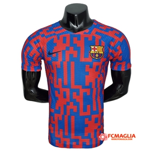 T Shirt Allenamento FC Barcellona Rosso/Blu 2022/2023