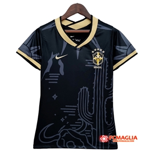 Maglie Calcio Brasile Donna Nero 2022/2023