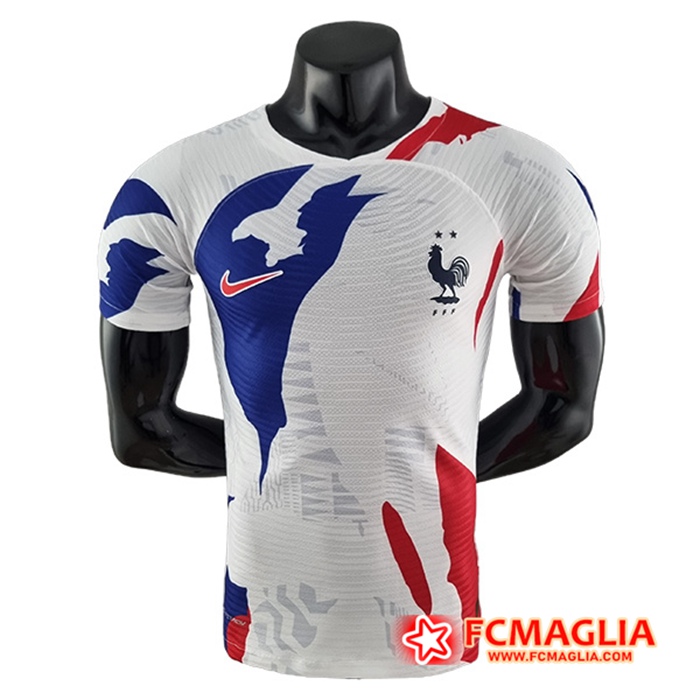 T Shirt Allenamento Francia Bianco/Blu 2022/2023