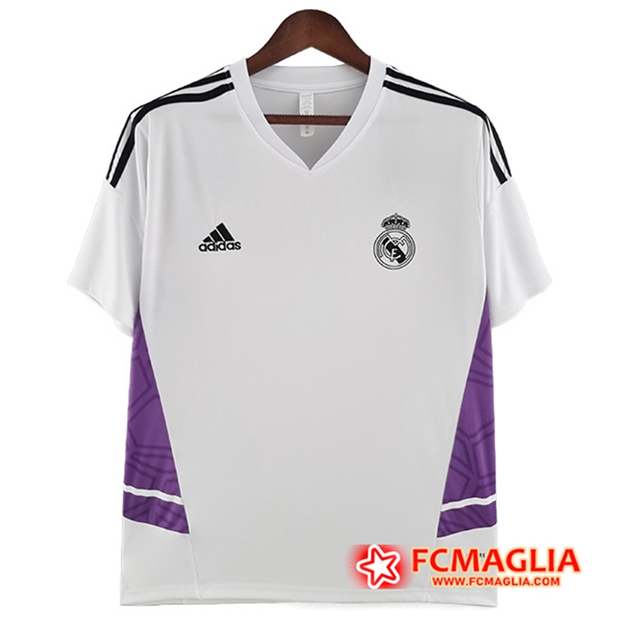T Shirt Allenamento Real Madrid Bianco/Pourpre 2022/2023