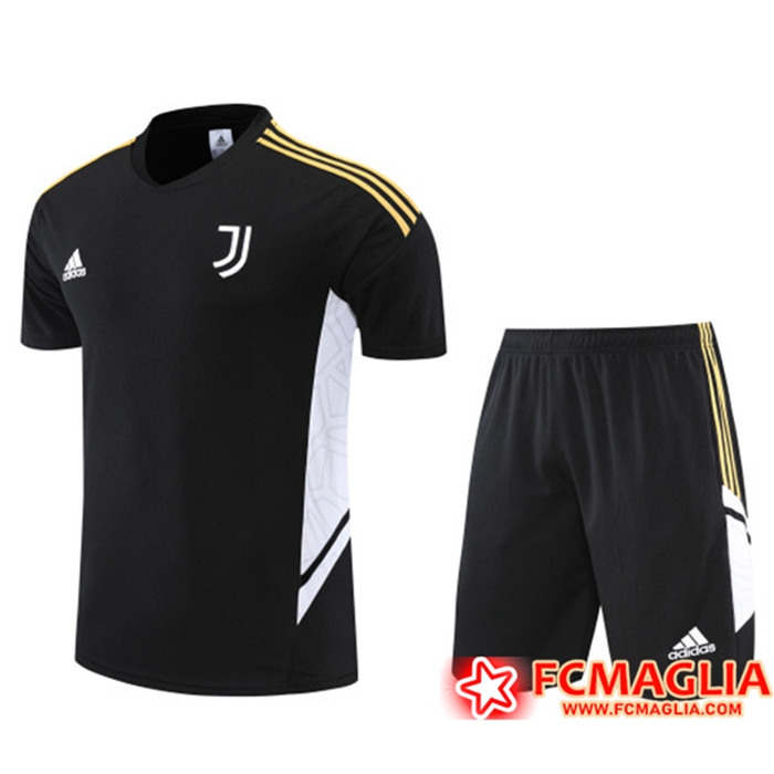 Kit Maglia Allenamento Juventus + Pantaloncini Nero 2022/2023