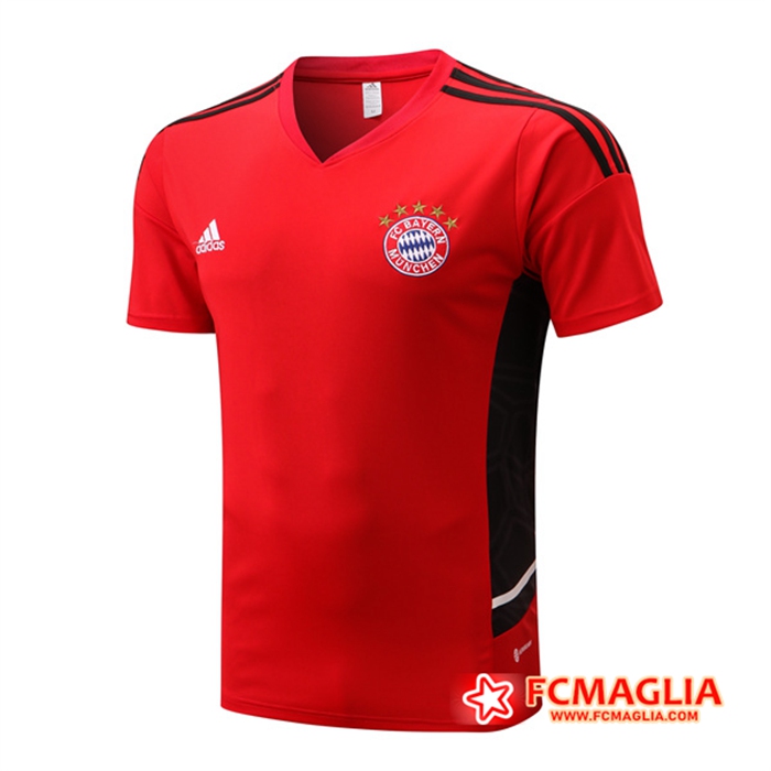 T Shirt Allenamento Bayern Monaco Rosso 2022/2023