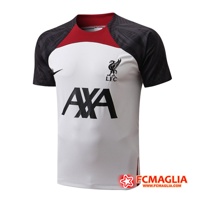 T Shirt Allenamento FC Liverpool Bianco/Nero 2022/2023