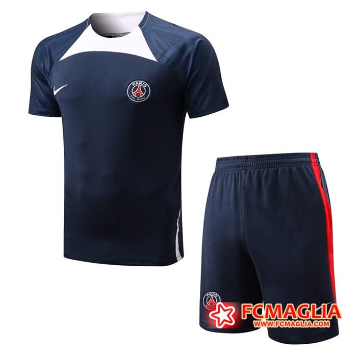 T Shirt Allenamento + Pantaloncini PSG blu navy 2022/2023