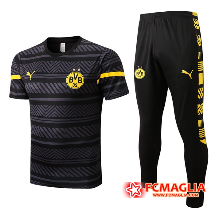 T Shirt Allenamento + Pantaloni Dortmund Nero 2022/2023