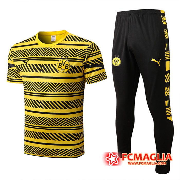 T Shirt Allenamento + Pantaloni Dortmund Giallo 2022/2023