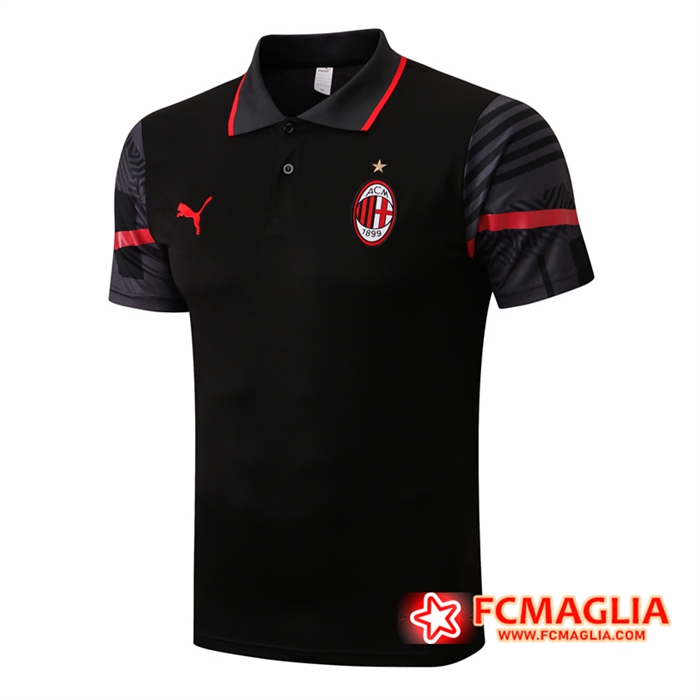 Maglia Polo AC Milan Nero 2022/2023