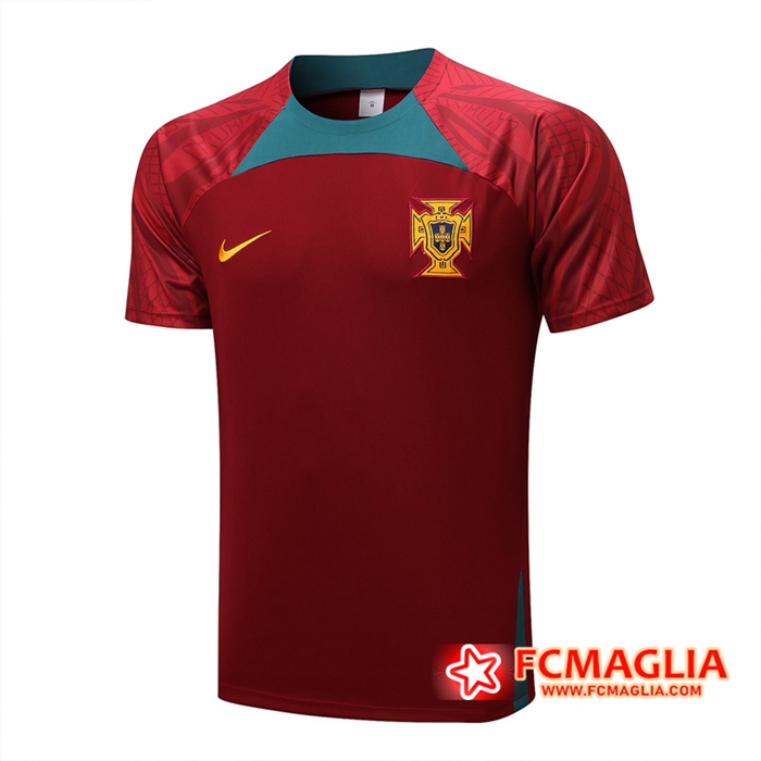 T Shirt Allenamento Portogallo Rosso 2022/2023