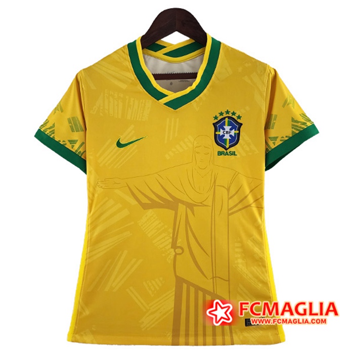 Maglie Calcio Brasile Donna Classic Giallo 2022/2023