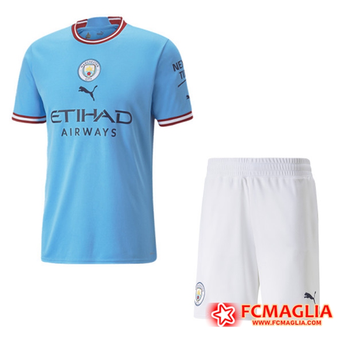 Kit Maglia Manchester City Prima + Pantaloncini 2022/2023