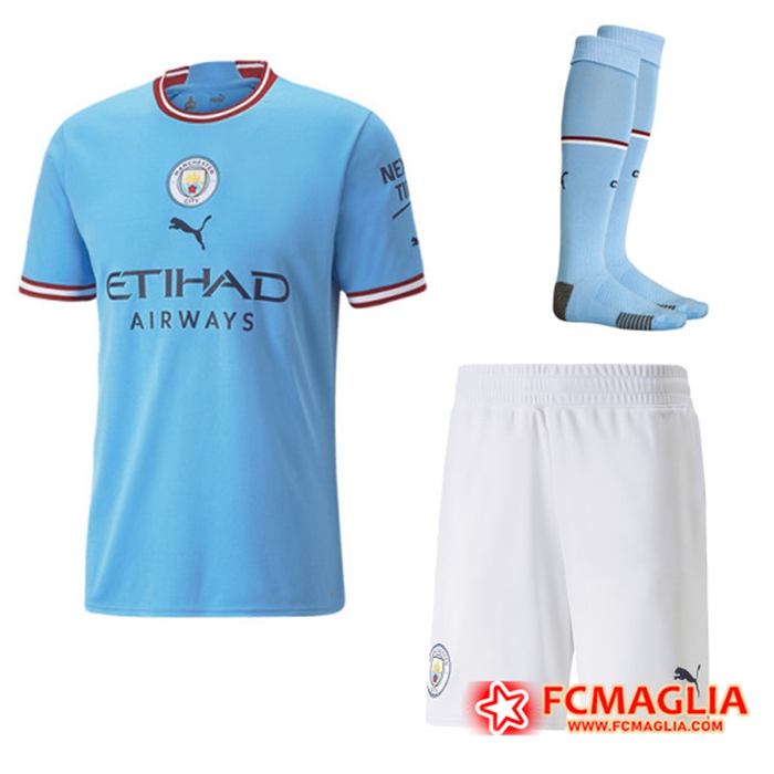 Kit Maglia Manchester City Prima (Pantaloncini + Calzini) 2022/2023